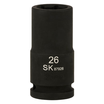SK87926 - 3/4" Drive, 6 Point, Deep Metric Impact Socket, 26mm