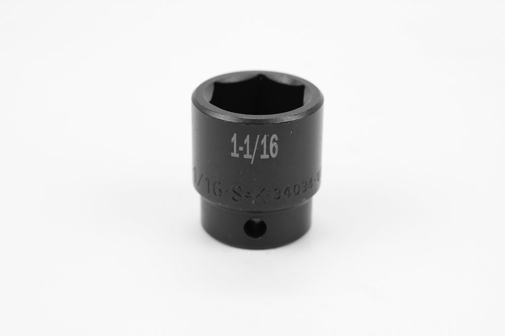 1-1/16" 1/2" Drive 6 Point Standard Fractional Impact Socket