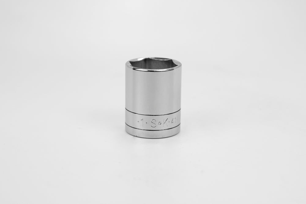 1" 1/2" Drive 6 Point Fractional Standard Chrome Socket