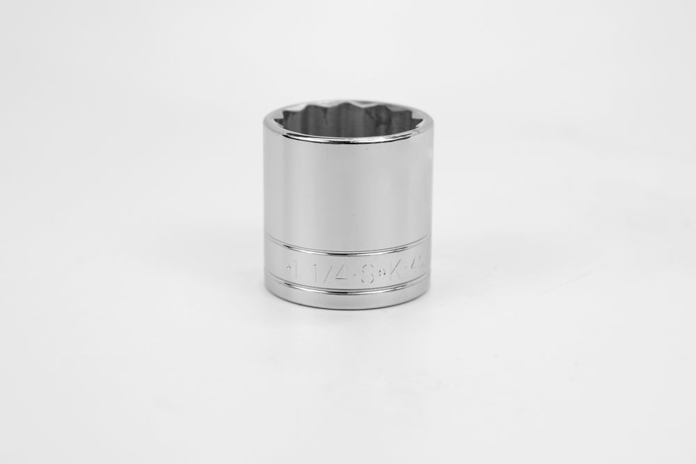 1-1/4" 1/2" Drive 12 Point Fractional Standard Chrome Socket