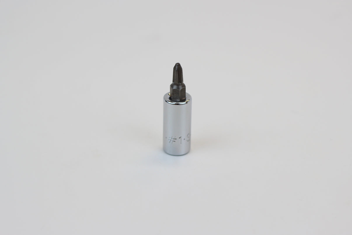 #1 1/4" Drive Phillips Screwdriver Chrome Bit Socket