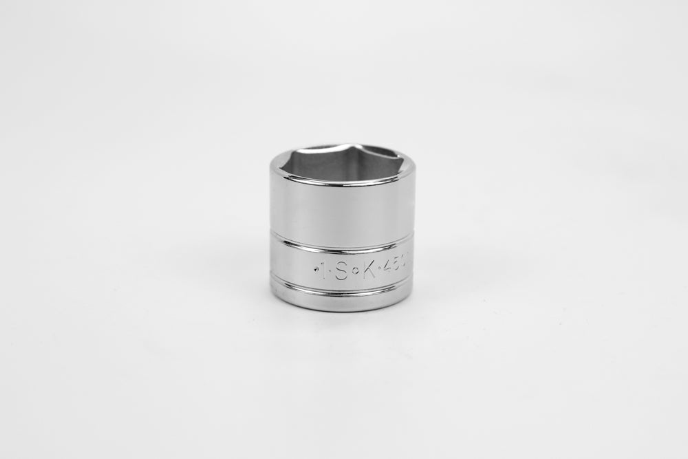 1" 3/8" Drive 6 Point Fractional Standard Chrome Socket