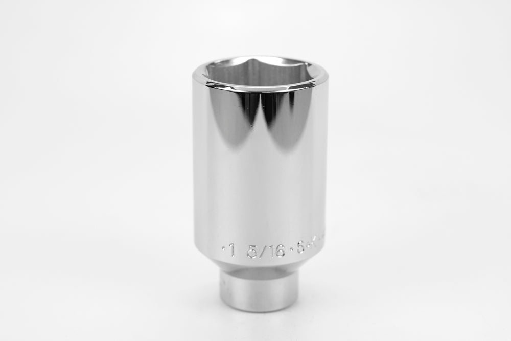 1-5/16" 1/2" Drive 6 Point Fractional Deep Chrome Socket
