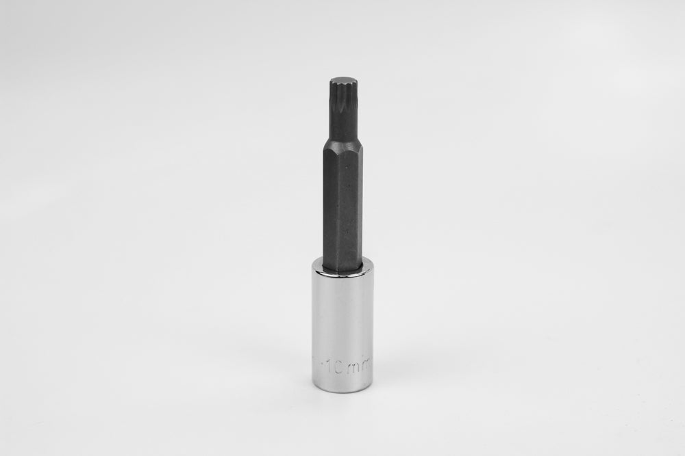 10 mm 1/2" Drive Triple Square Chrome Bit Socket