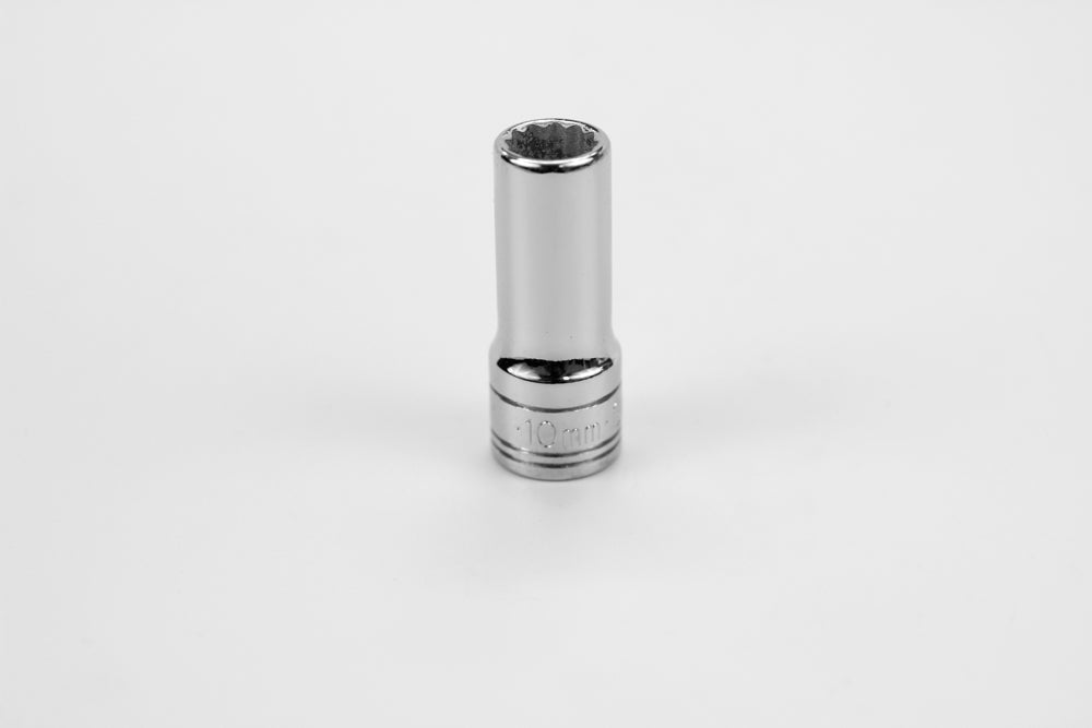 10 mm 3/8" Drive 12 Point Metric Deep Chrome Socket