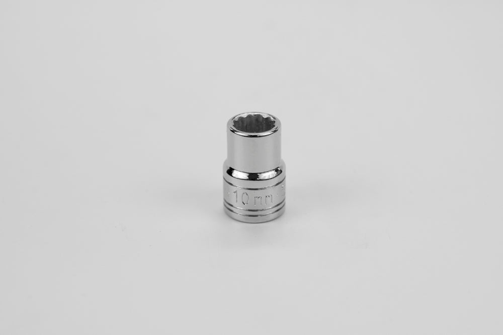 10 mm 3/8" Drive 12 Point Metric Standard Chrome Socket