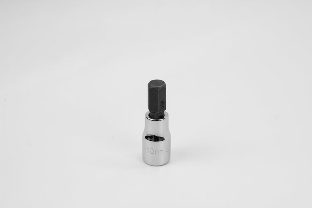 10 mm 3/8" Drive Hex Chrome Bit Socket