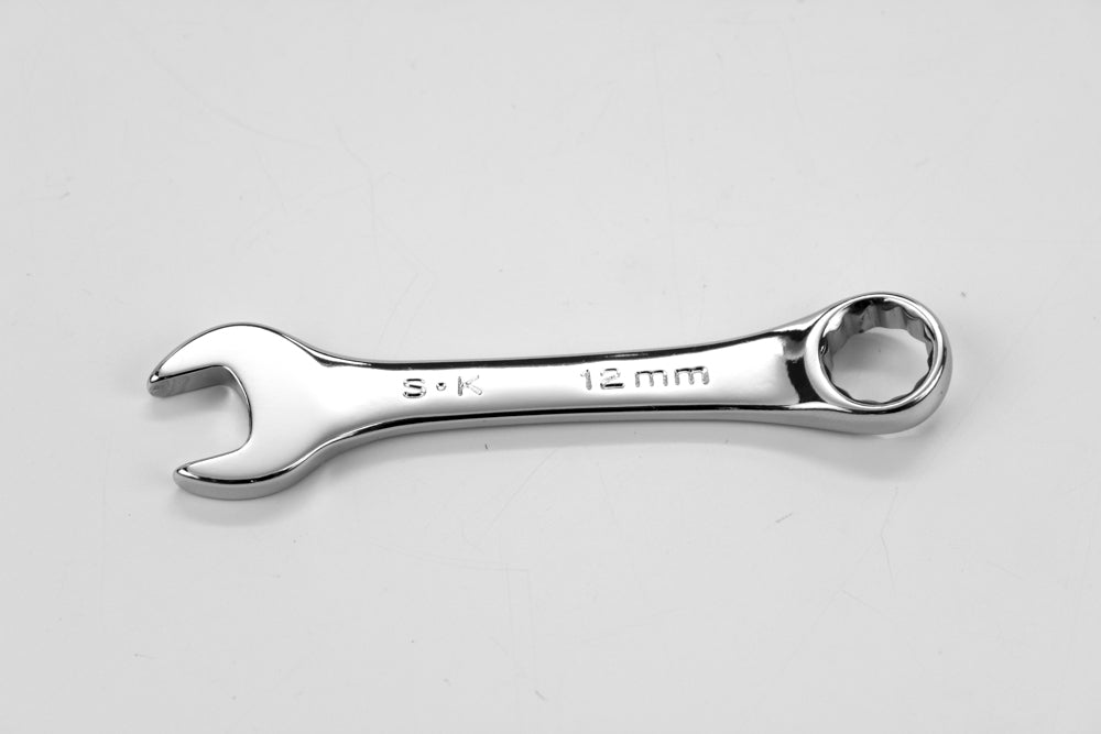 12 mm 12 Point Metric Short Combination Chrome Wrench