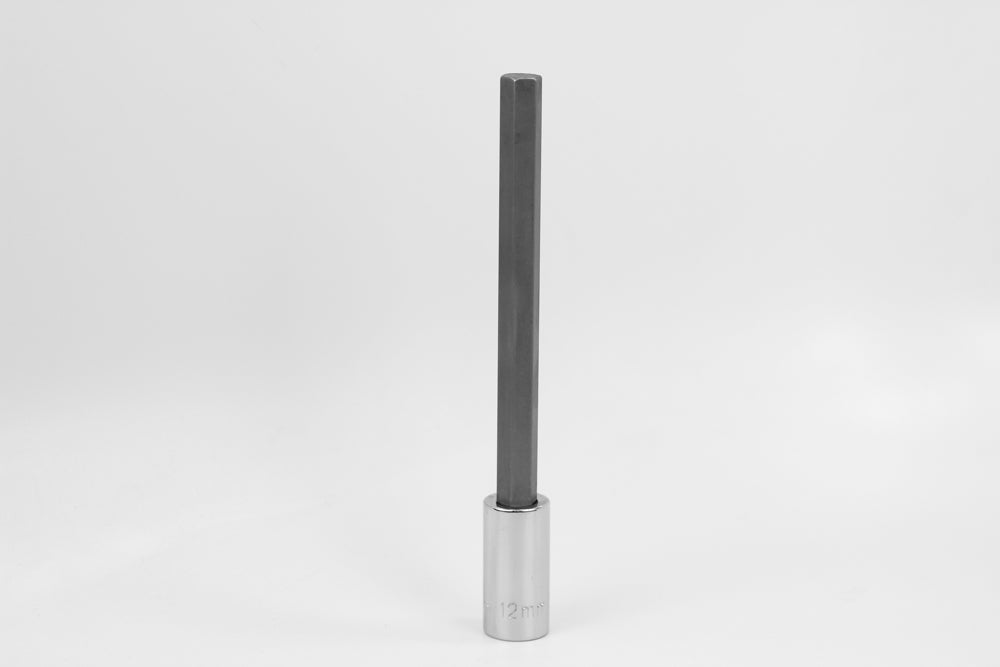 12 mm 1/2" Drive Long Hex Chrome Bit Socket