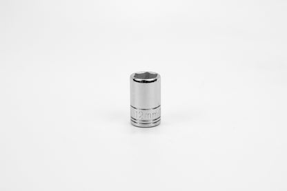 12 mm 3/8" Drive Metric Standard Chrome Socket