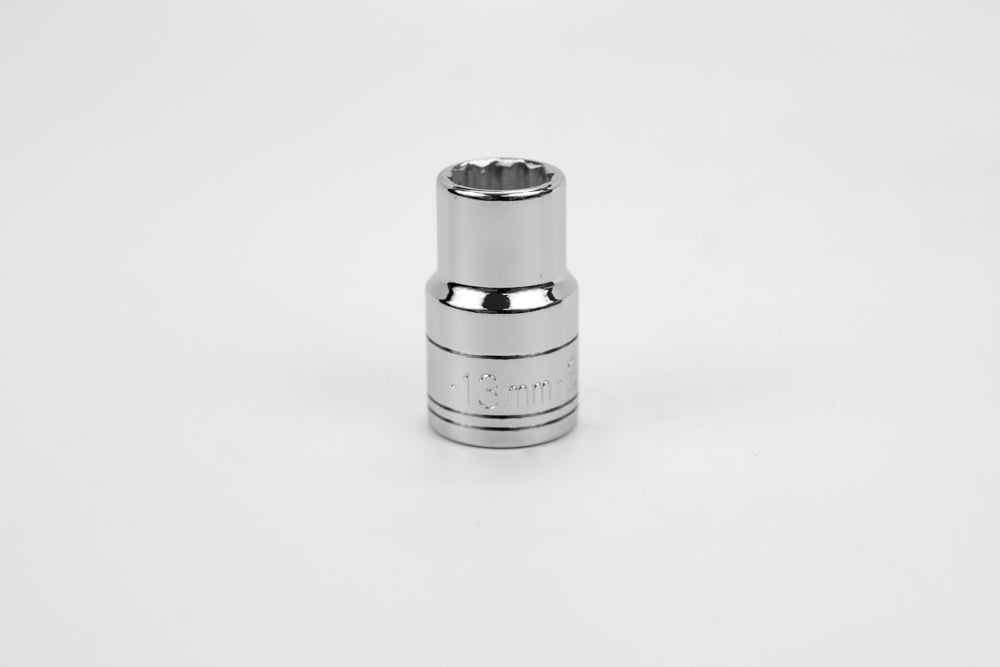 13 mm 1/2" Drive 12 Point Metric Standard Chrome Socket