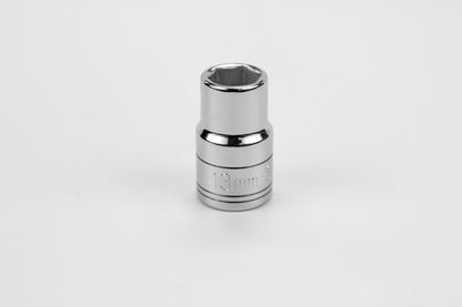 13 mm 1/2" Drive 6 Point Metric Standard Chrome Socket