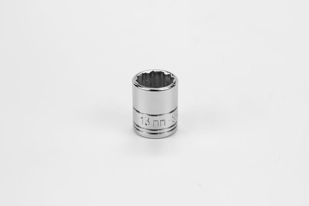 13 mm 1/4" Drive 12 Point Metric Standard Chrome Socket