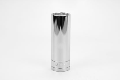 13/16" 1/2" Drive 12 Point Fractional Deep Chrome Socket