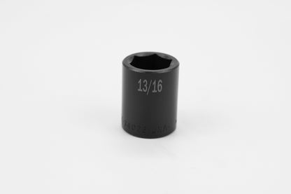 13/16" 1/2" Drive 6 Point Standard Fractional Impact Socket