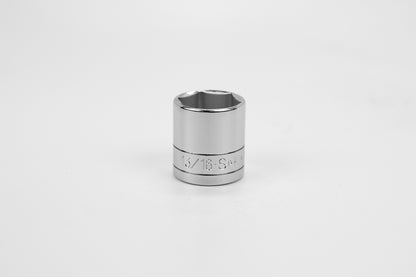 13/16" 3/8" Drive 6 Point Fractional Standard Chrome Socket