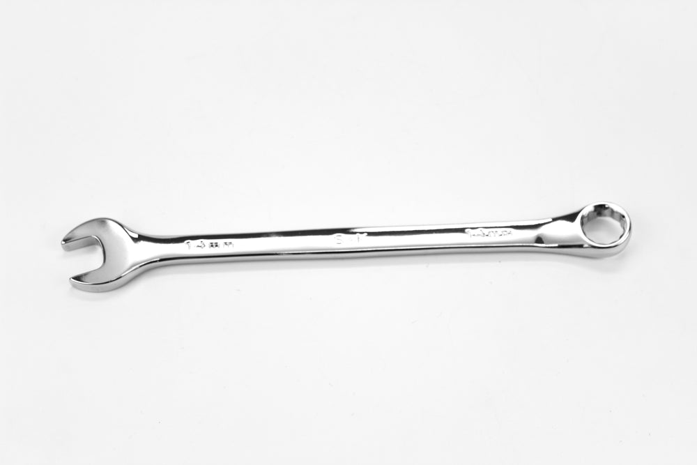 14 mm 12 Point Metric Long Combination Chrome Wrench