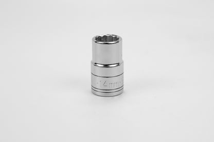 14 mm 1/2" Drive 12 Point Metric Standard Chrome Socket