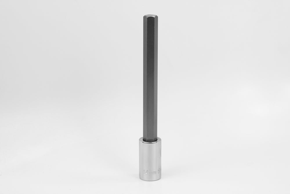 14 mm 1/2" Drive Long Hex Chrome Bit Socket