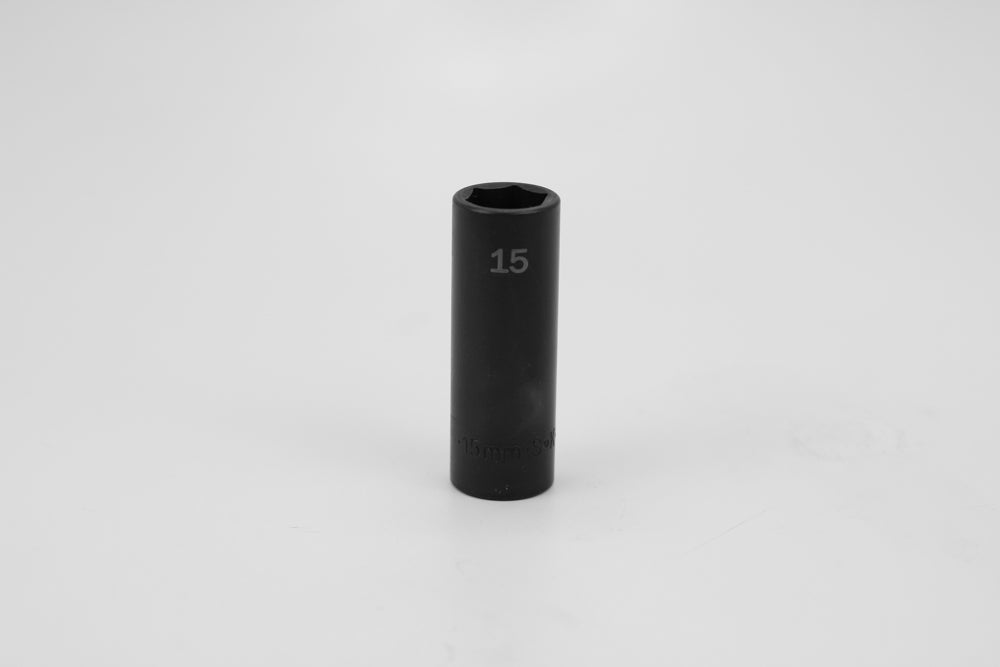 15 mm 3/8" Drive 6 Point Deep Metric Impact Socket