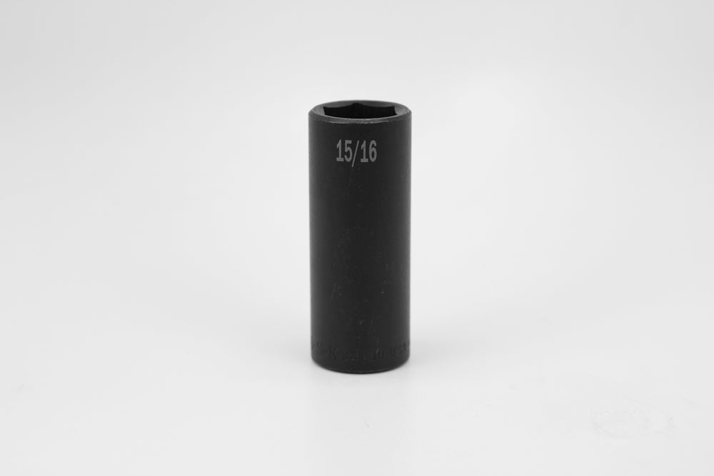 15/16" 1/2" Drive 6 Point Deep Fractional Impact Socket