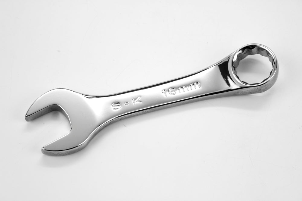 16 mm 12 Point Metric Short Combination Chrome Wrench