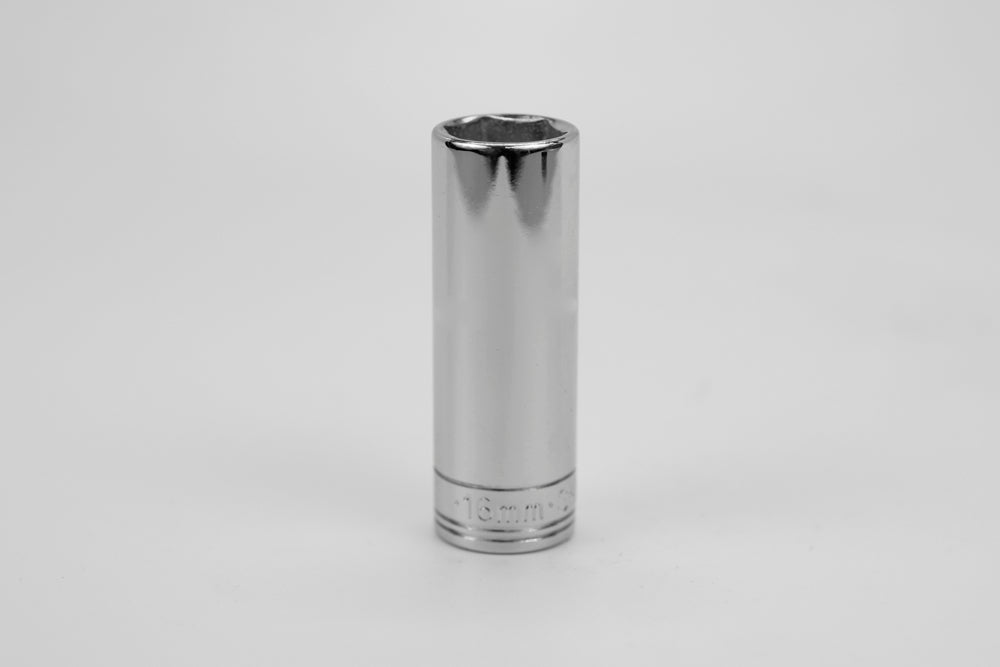 16 mm 3/8" Drive 6 Point Metric Extra Deep Chrome Socket