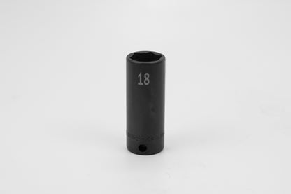 18 mm 3/8" Drive 6 Point Deep Metric Impact Socket