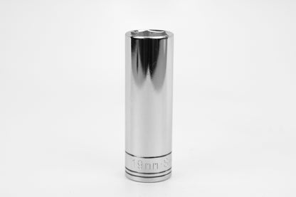 19 mm 1/2" Drive 6 Point Metric Deep Chrome Socket