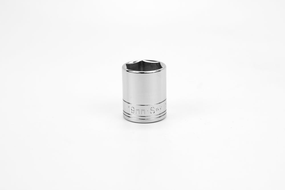 19 mm 3/8" Drive Metric Standard Chrome Socket