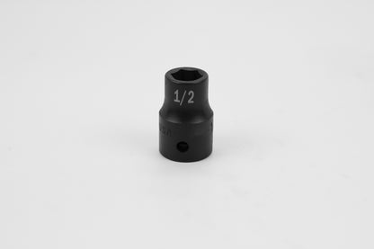 1/2" 1/2" Drive 6 Point Standard Fractional Impact Socket
