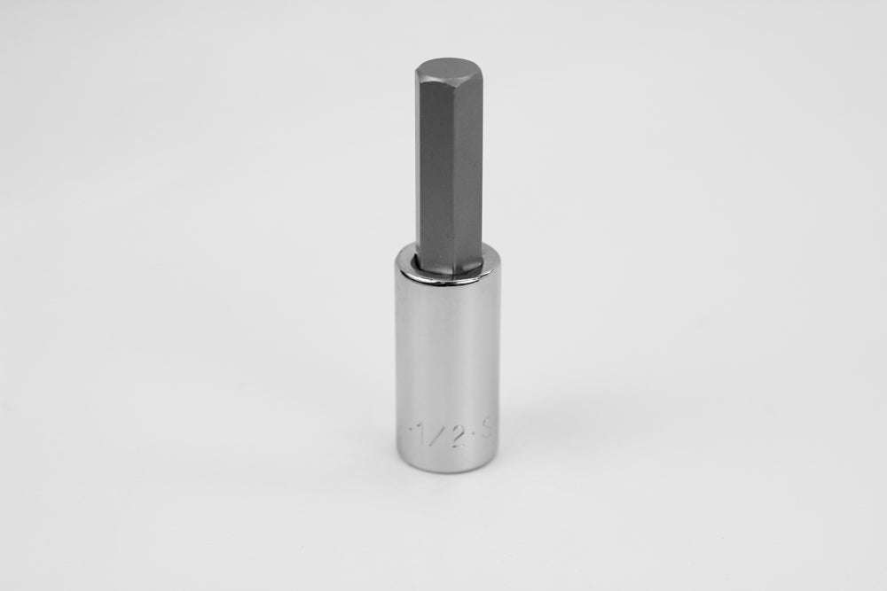 1/2" 1/2" Drive Hex Chrome Bit Socket