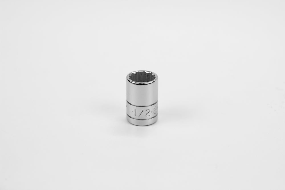 1/2" 3/8" Drive 12 Point Fractional Standard Chrome Socket