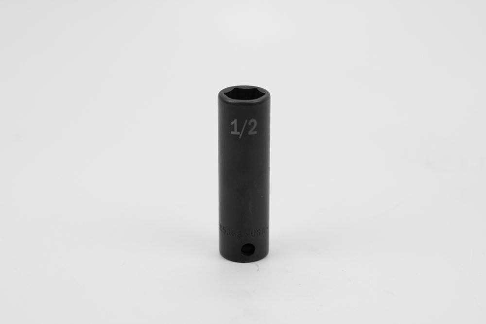 1/2" 3/8" Drive 6 Point Deep Fractional Impact Socket