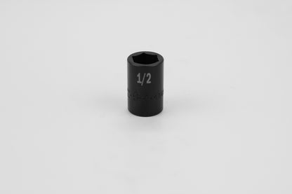 1/2" 3/8" Drive 6 Point Standard Fractional Impact Socket
