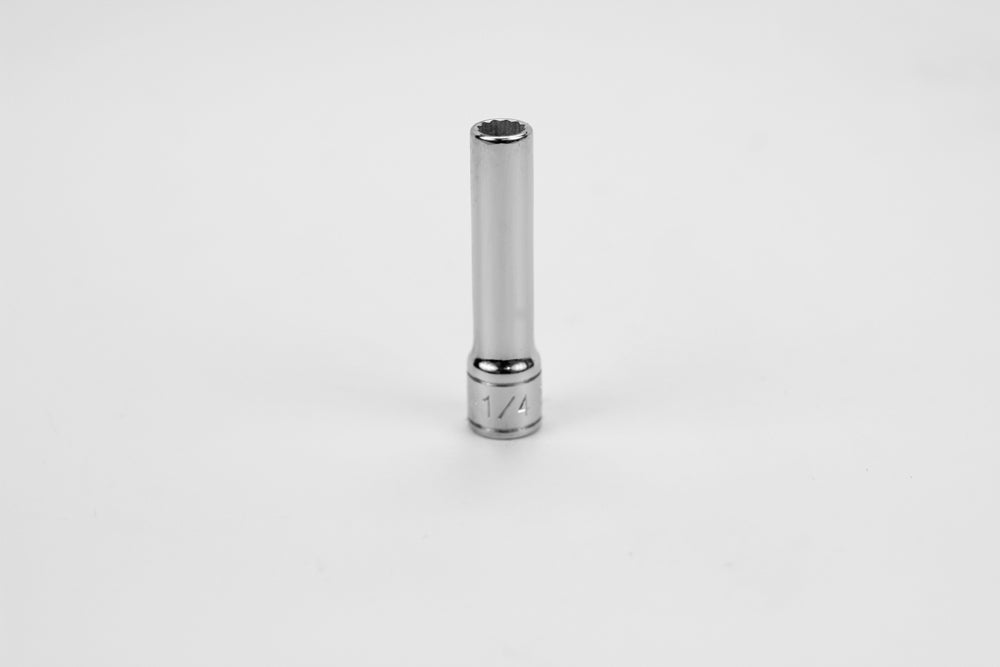 1/4" 1/4" Drive 12 Point Fractional Deep Chrome Socket