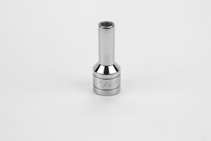 1/4" 3/8" Drive 12 Point Fractional Deep Chrome Socket