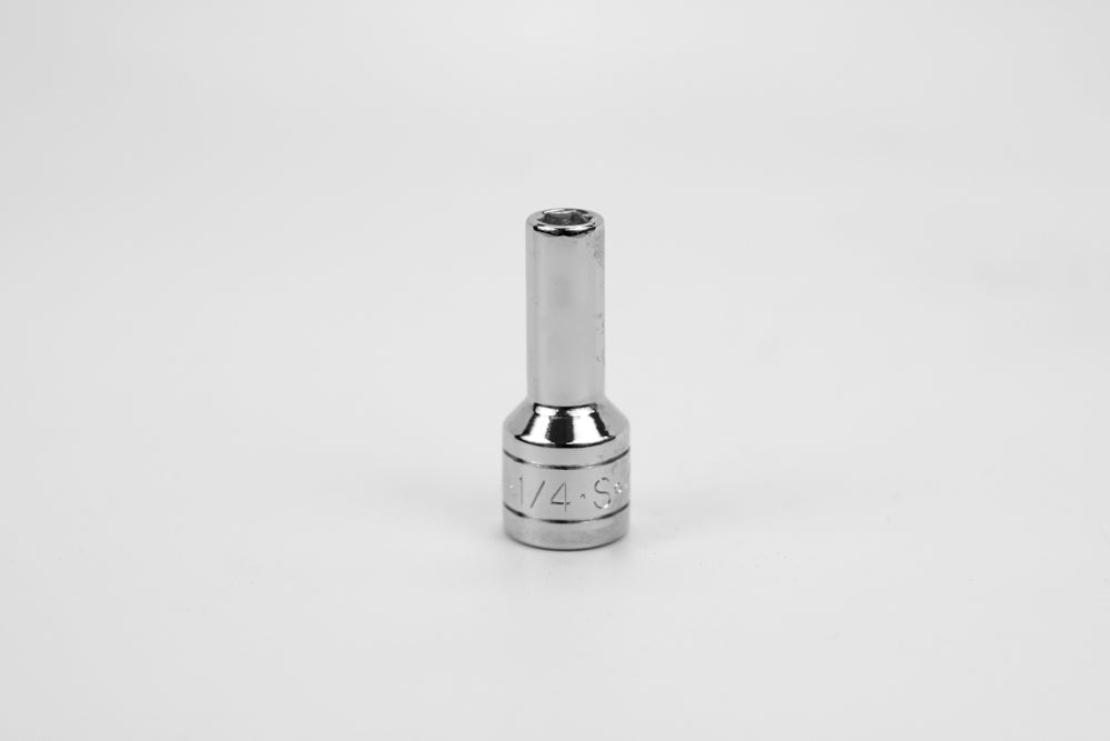 1/4" 3/8" Drive 6 Point Fractional Deep Chrome Socket