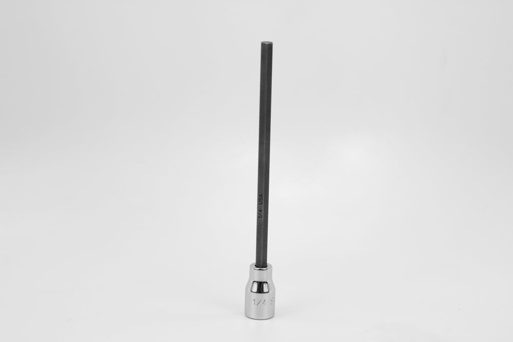 1/4" 3/8" Drive Long Hex Chrome Bit Socket