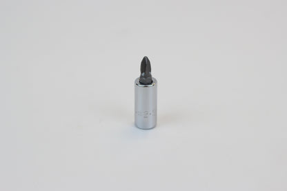 #2 1/4" Drive Phillips Screwdriver Chrome Bit Socket