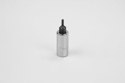 2 mm 1/4" Drive Hex Chrome Bit Socket