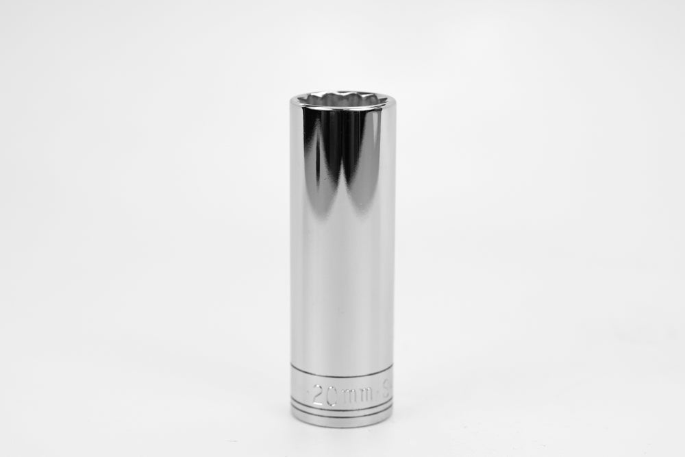 20 mm 1/2" Drive 12 Point Metric Deep Chrome Socket