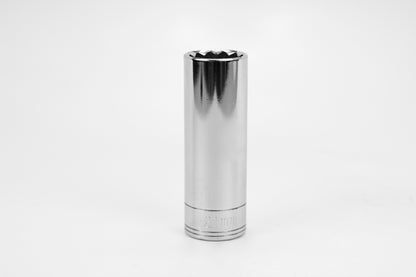 21 mm 1/2" Drive 12 Point Metric Deep Chrome Socket