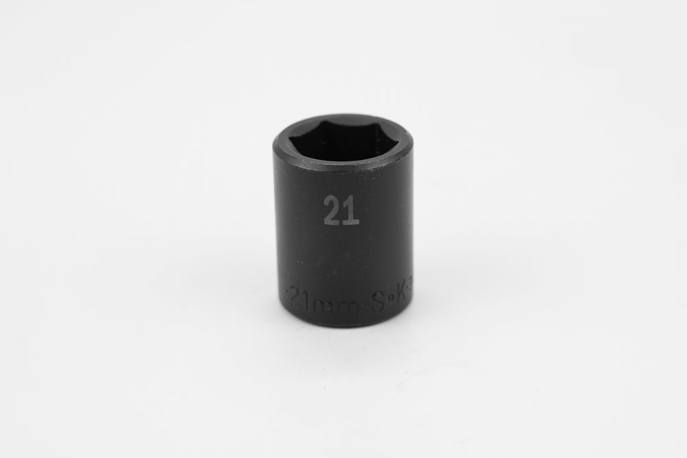 21 mm 1/2" Drive 6 Point Standard Metric Impact Socket