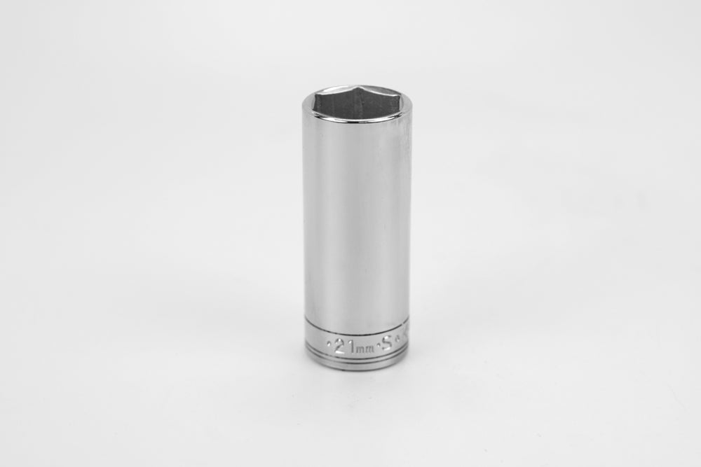 21 mm 3/8" Drive 6 Point Metric Deep Chrome Socket