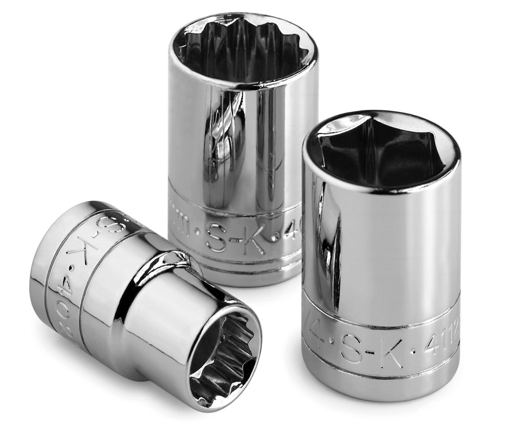21/32" 1/2" Drive 12 Point Fractional Standard Chrome Socket