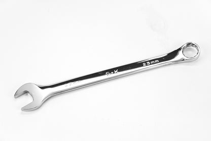23 mm 12 Point Metric Long Combination Chrome Wrench