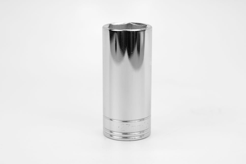 27 mm 1/2" Drive 6 Point Metric Deep Chrome Socket