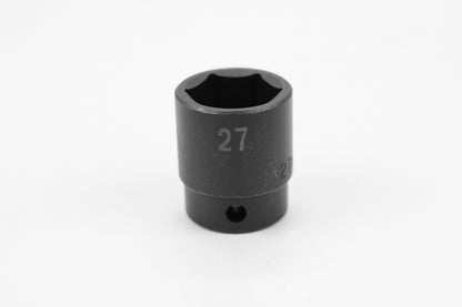 27 mm 1/2" Drive 6 Point Standard Metric Impact Socket