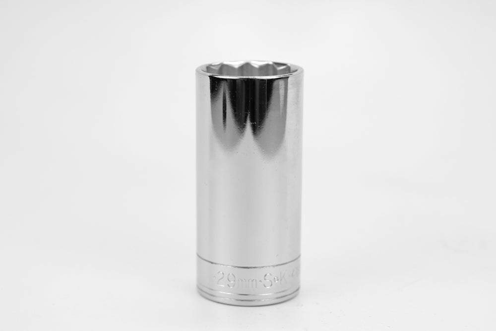 29 mm 1/2" Drive 12 Point Metric Deep Chrome Socket